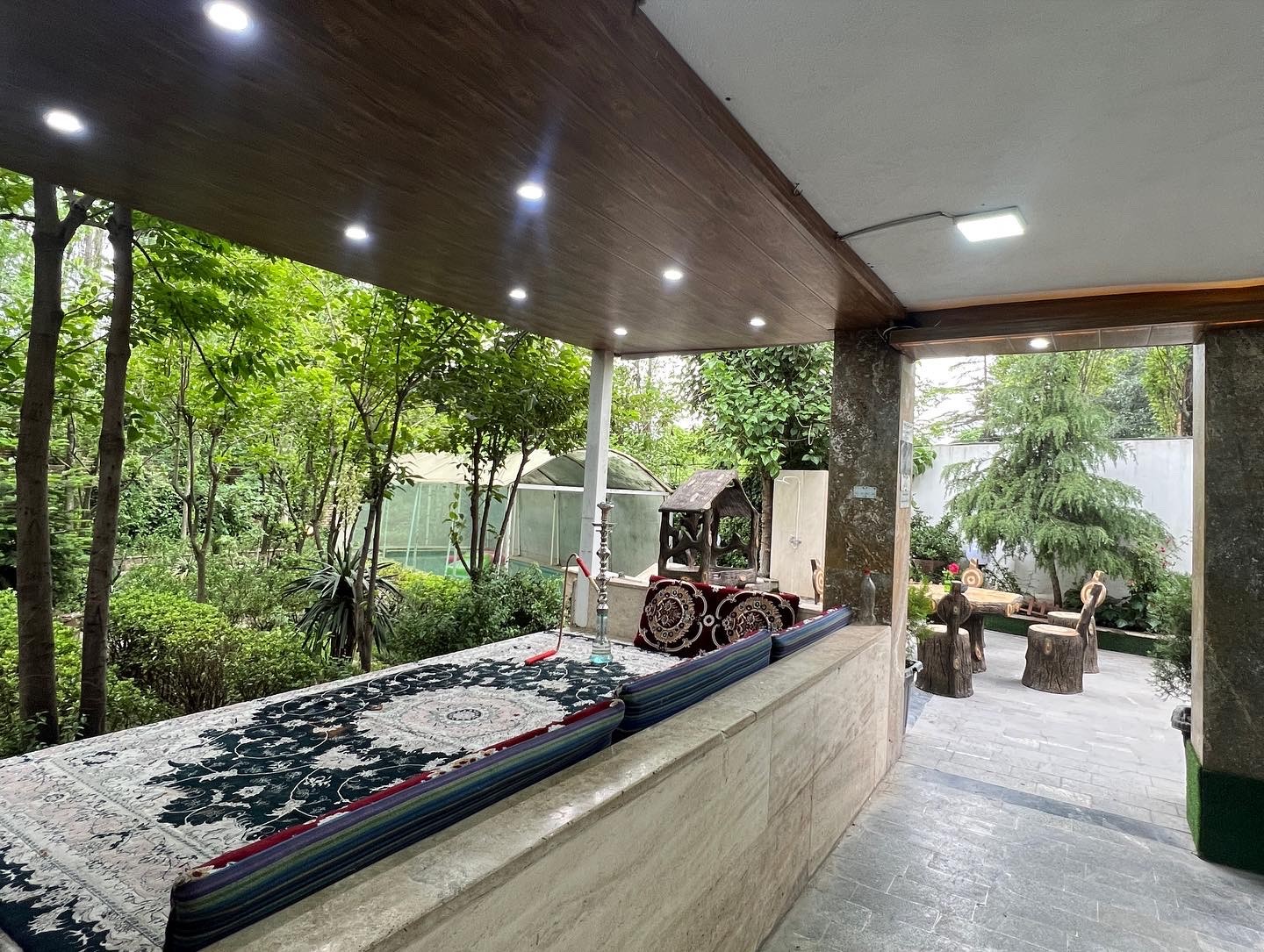 آلاچیق جنگلی - استخر آبگرم داخل جنگل- باغ ویلای شماره یک ( کاج یک )